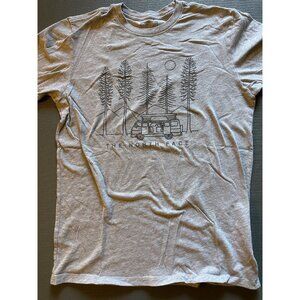 The North Face Gray Caravan Camping Pine Tree Forest T-shirt Small